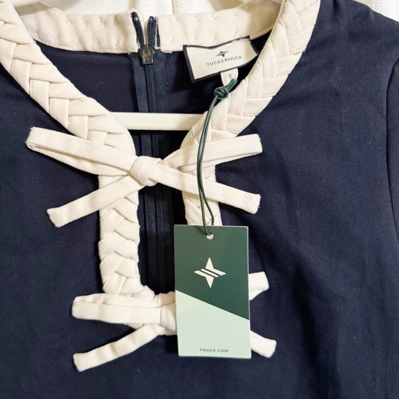 TUCKERNUCK Navy Bow Olivia Dress Size Small - Picture 6 of 7